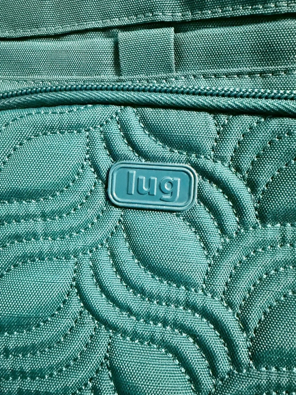 Lug Samba RFID Crossbody Bag Teal Quilted Travel Purse Organizer Missing Strap